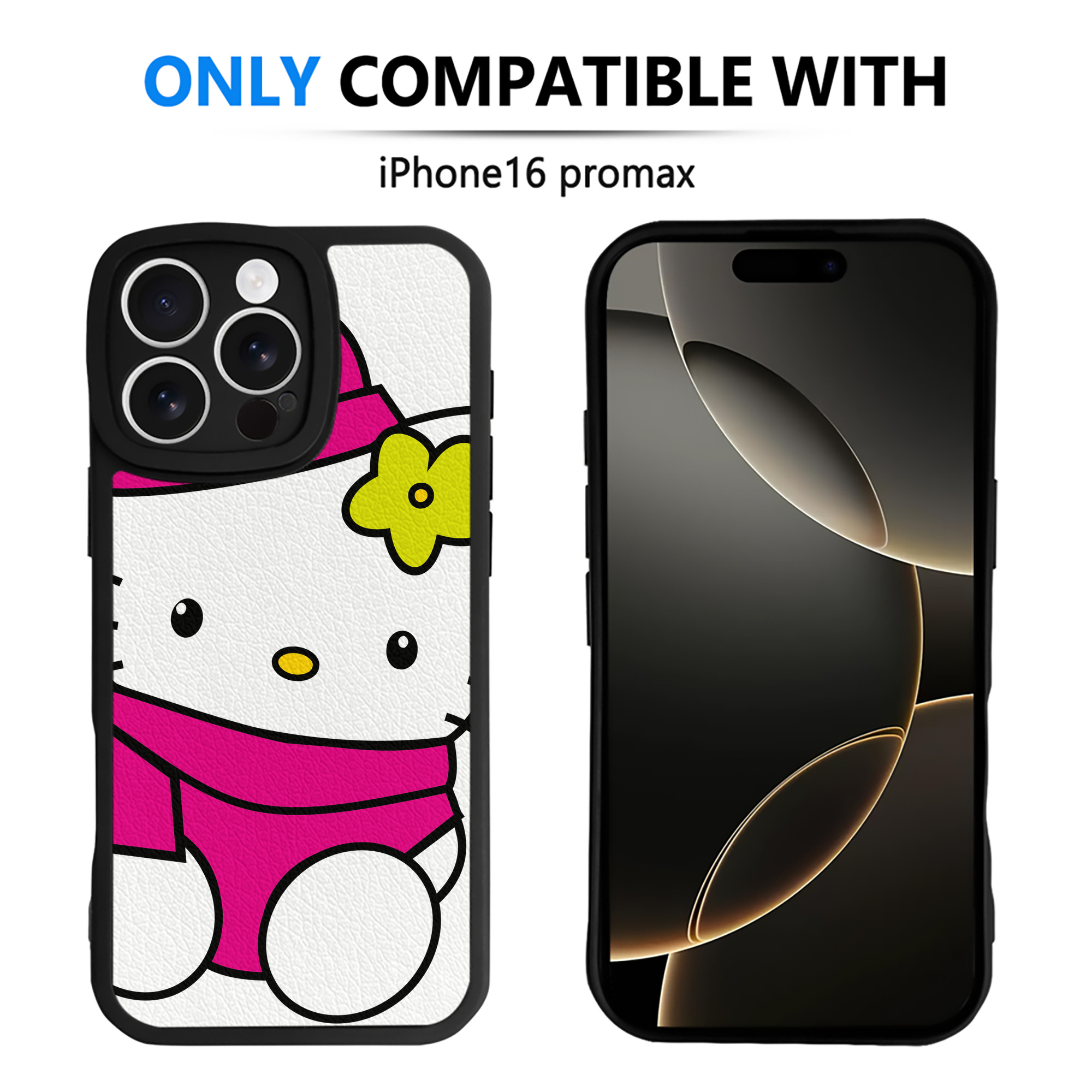 （画像用） Hello Kitty ハローキティ 【iPhone 16シリーズ対応】シリコンスマホケース（レザー調） 材質：シリコン